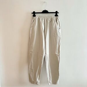 Simply Basic Vintage Beige Cotton Stretchy Waist Pants with pockets M